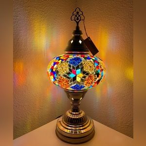 Handmade Turkish Table Lamp silver base